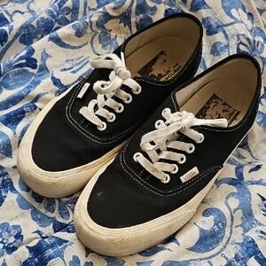 Vans Black Thick Sole/Platform Canvas Shoes